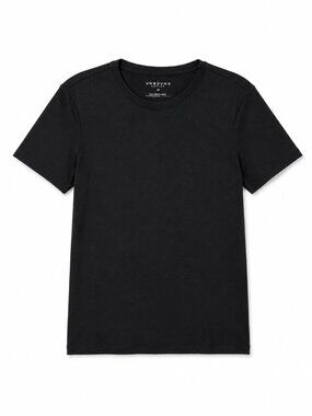 Unbound Merino Women’s 100% Merino Wool Black Crewneck T-Shirt Size M